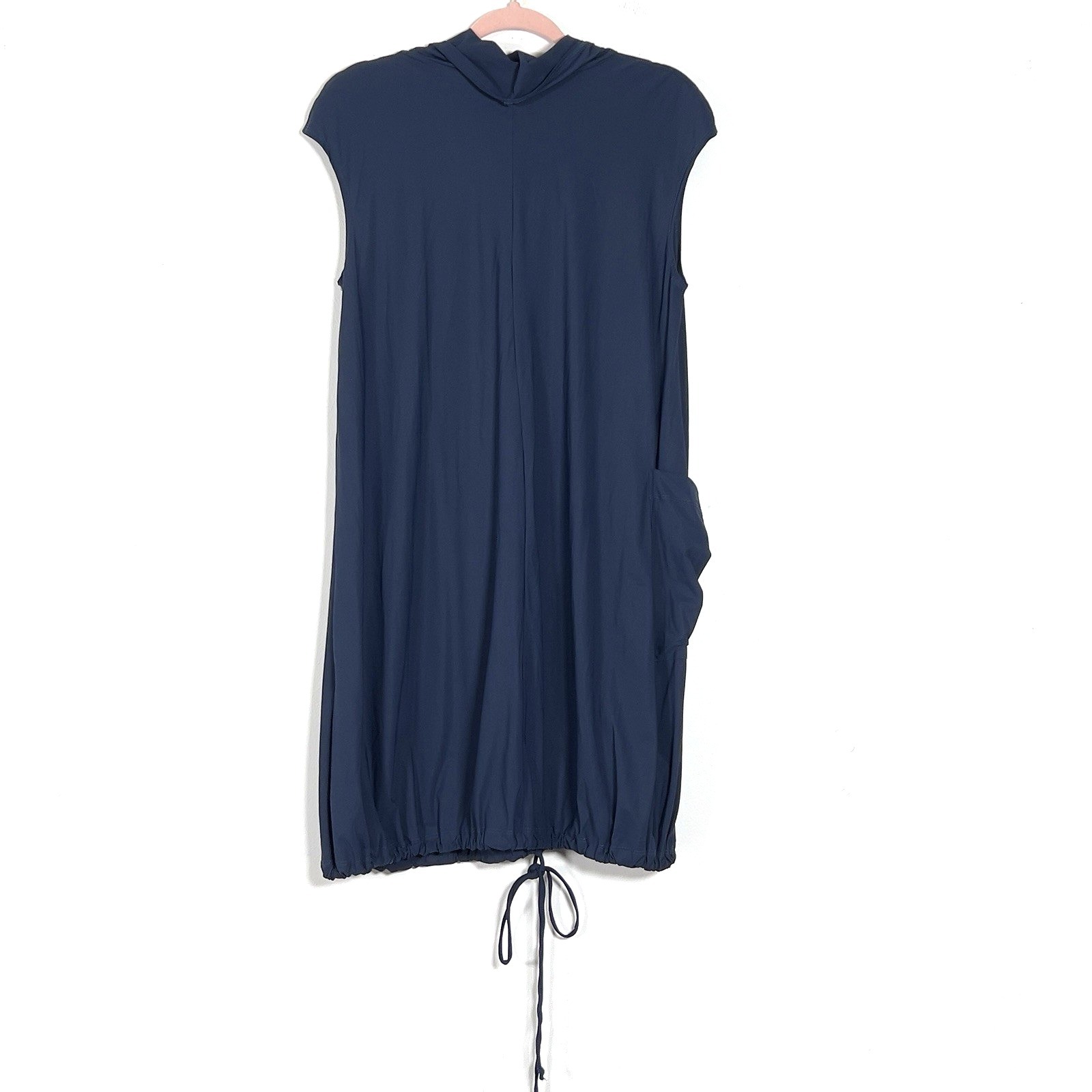 Bryn Walker Oden Cowl Neck Lantern Tunic Top Sz S Navy Blue Sleeveless — image 6 of 8